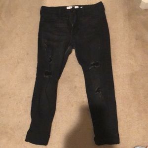 Hollister high rise super skinny black tipped jean